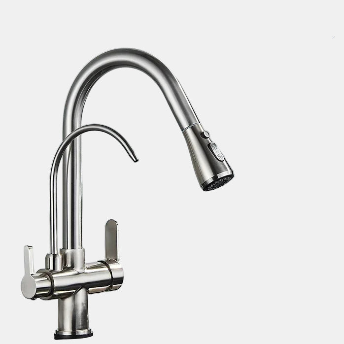 Modern Black Kitchen Faucet with Pull-Out Sprayer – Stylish Sink Tap for Easy Use 16