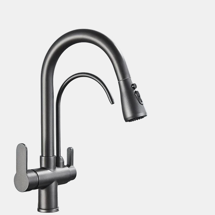 Modern Black Kitchen Faucet with Pull-Out Sprayer – Stylish Sink Tap for Easy Use 9