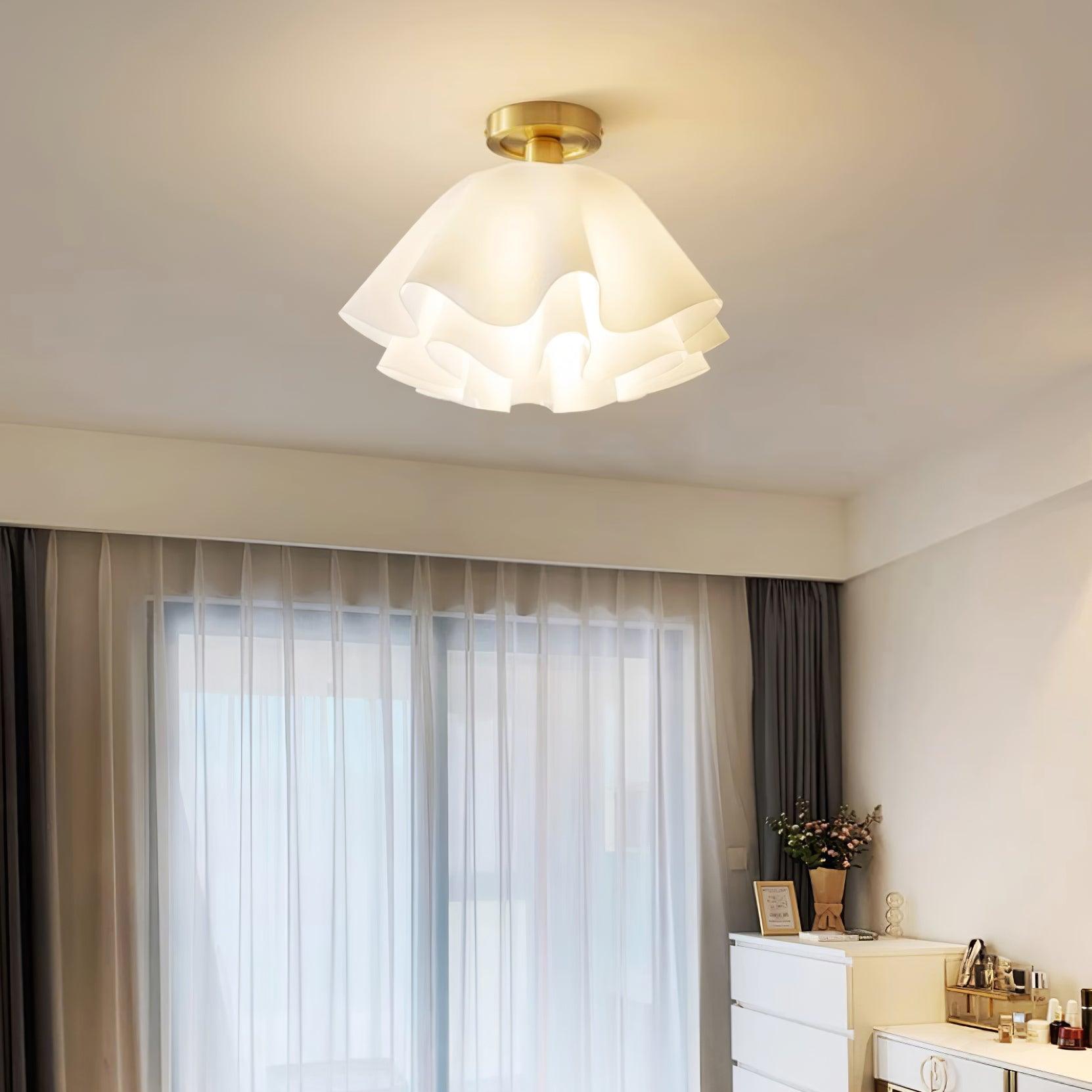 Modern Flush Mount Ceiling Light – Unique Folded Design for Home Decor