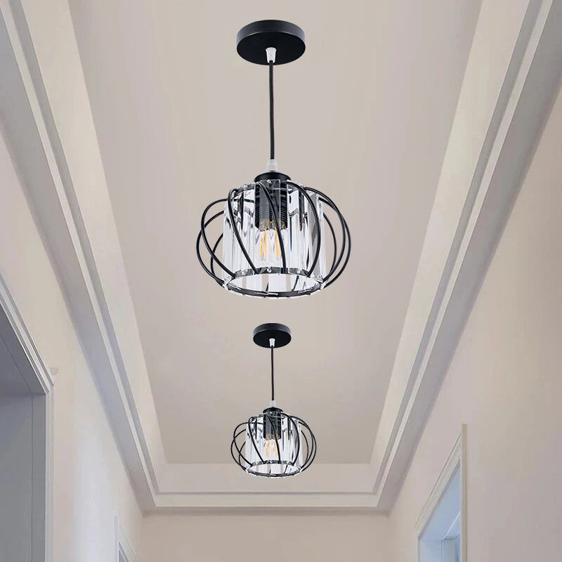 Nordic Simple Globular Glass Hallway Pendant Ceiling Light – Elegant, Minimalist Illumination