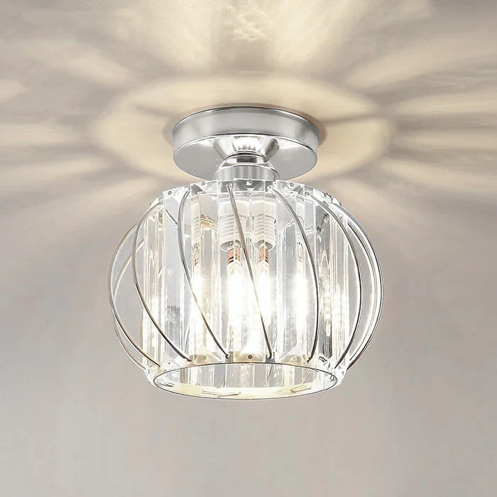 Nordic Simple Globular Glass Hallway Pendant Ceiling Light – Elegant, Minimalist Illumination