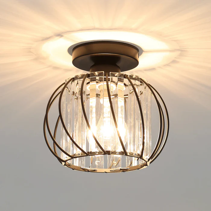 Nordic Simple Globular Glass Hallway Pendant Ceiling Light – Elegant, Minimalist Illumination
