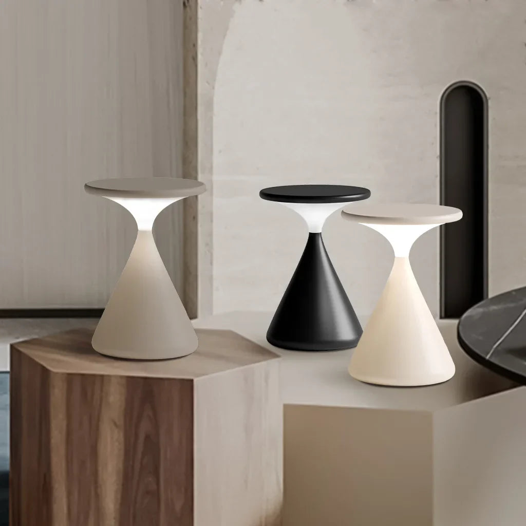 Wireless Hourglass Table Lamp – Contemporary Design
