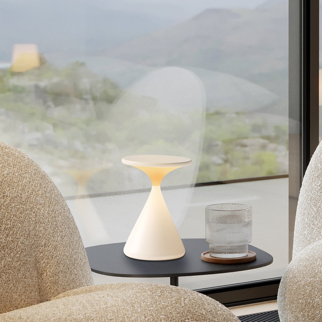 Wireless Hourglass Table Lamp – Contemporary Design
