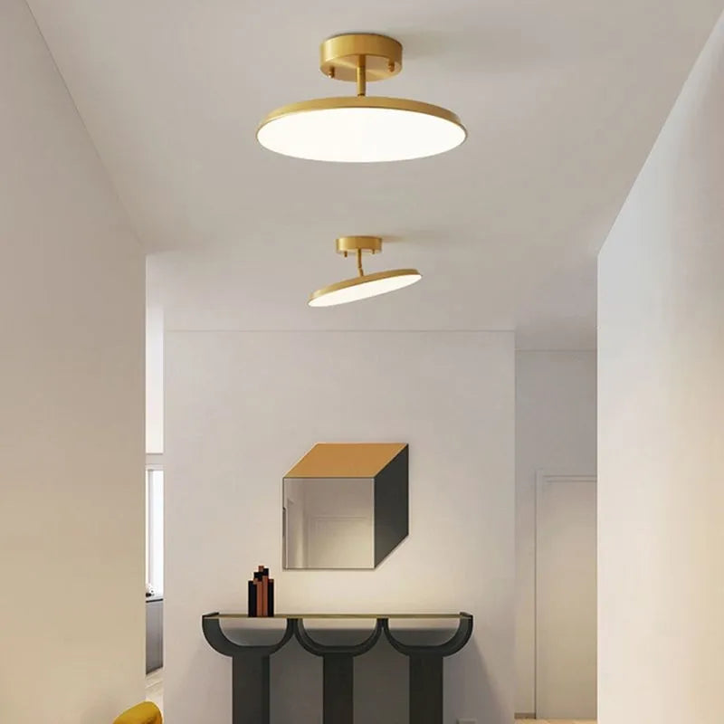 Minimalist LED Ceiling Light – Gold, Black & Copper Finish