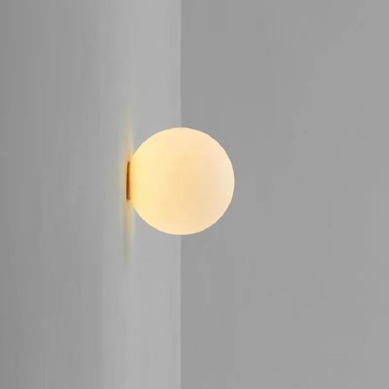 Modern Round Glass Wall Sconce – Elegant Wall Lamp for Bedrooms & Living Rooms 1
