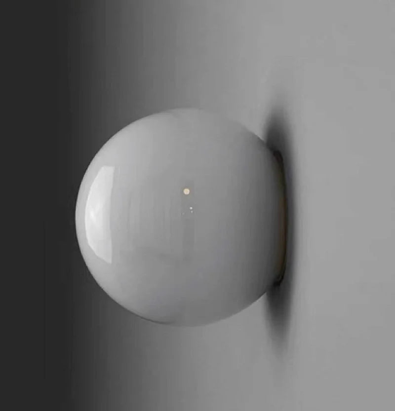 Modern Round Glass Wall Sconce – Elegant Wall Lamp for Bedrooms & Living Rooms 2