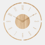 Modern Wall Clock Decor – Silent Round Design in Eco-Friendly Wood 0