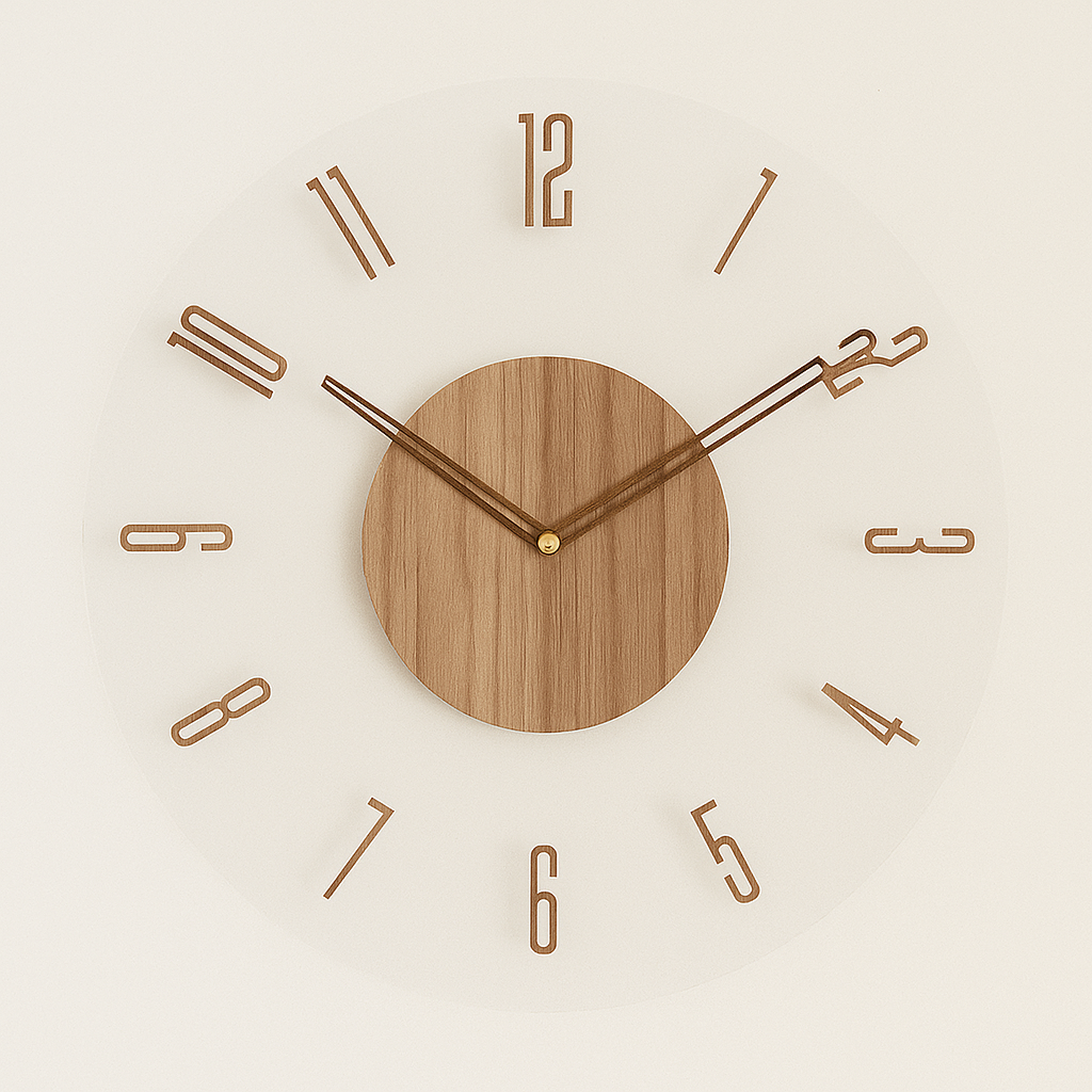 Modern Wall Clock Decor – Silent Round Design in Eco-Friendly Wood 2