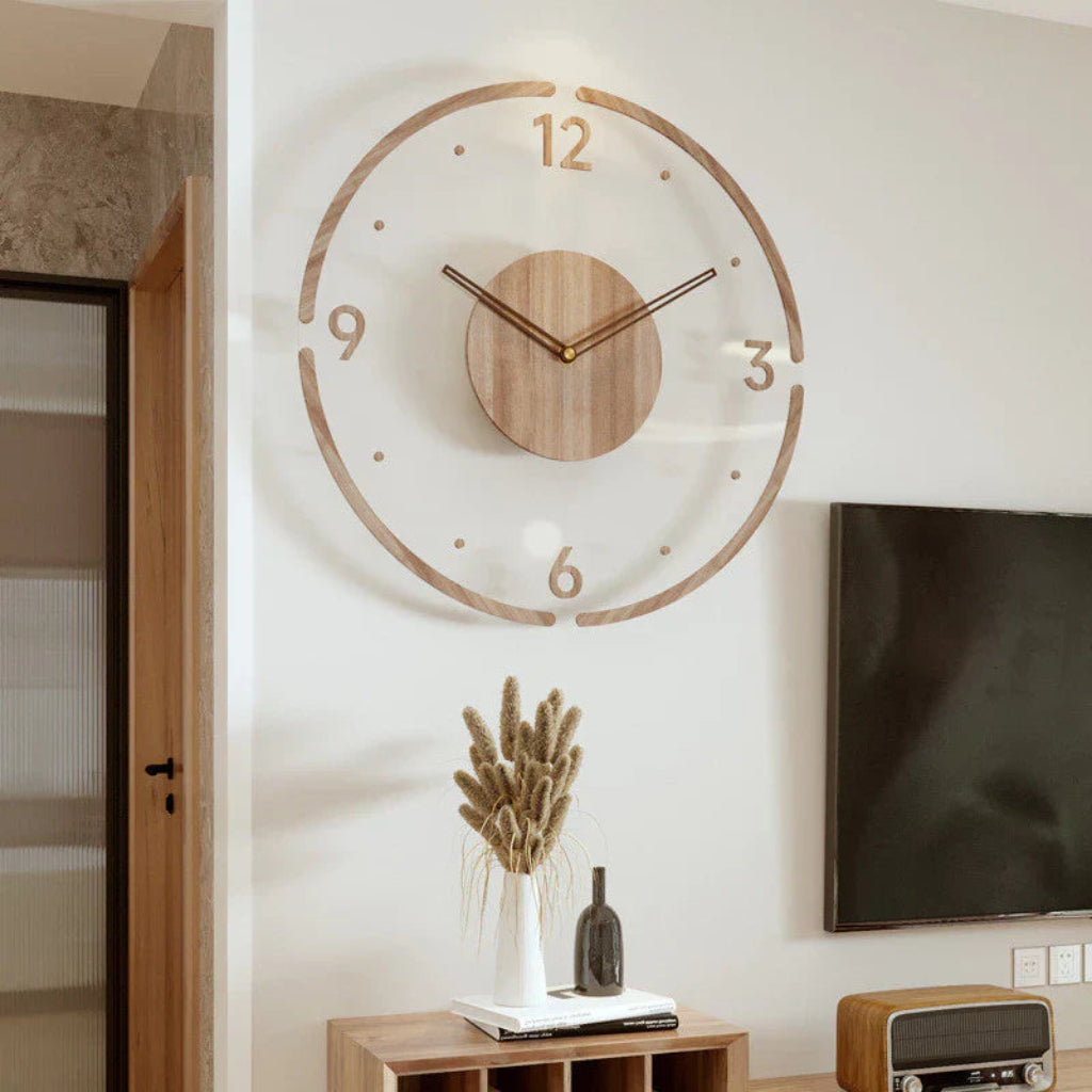 Modern Wall Clock Decor – Silent Round Design in Eco-Friendly Wood 3