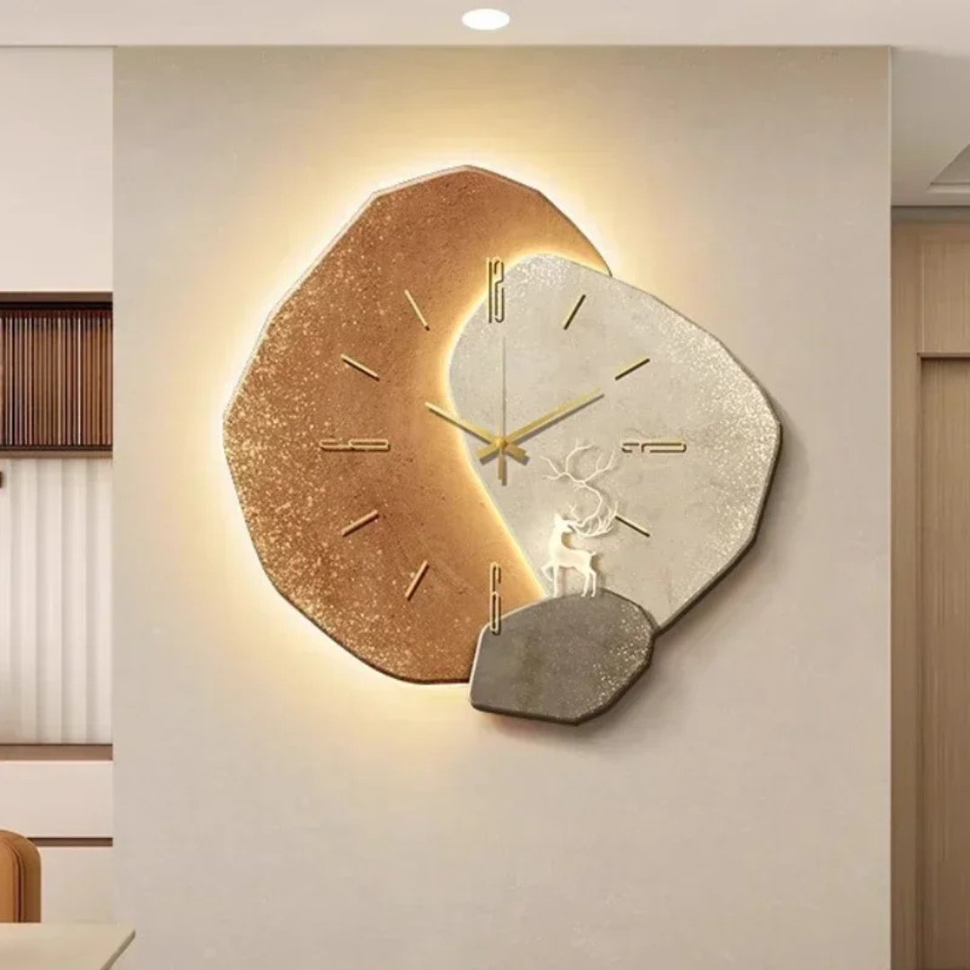 Elegant Wall Clock with Soft LED Accent Lighting