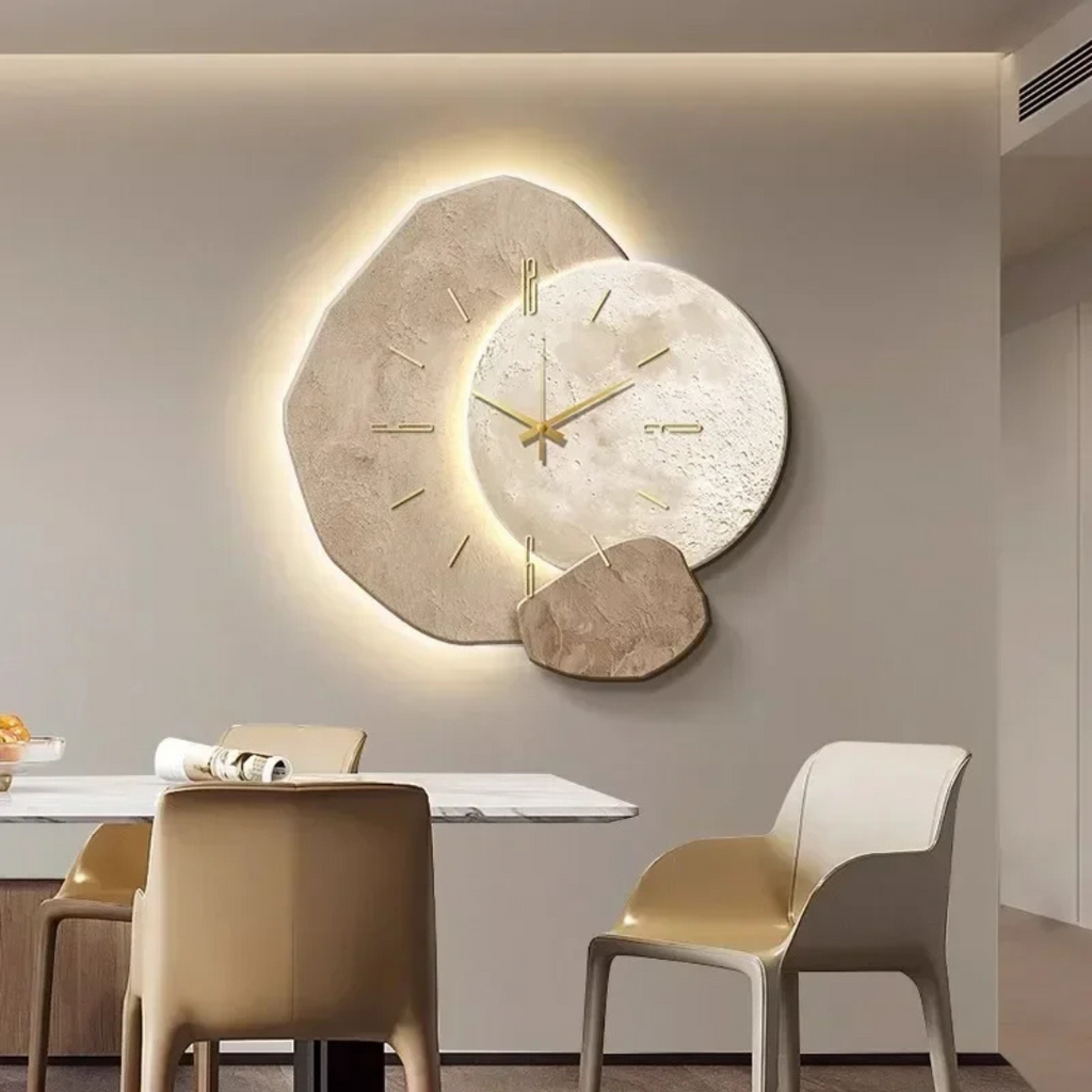 Elegant Wall Clock with Soft LED Accent Lighting