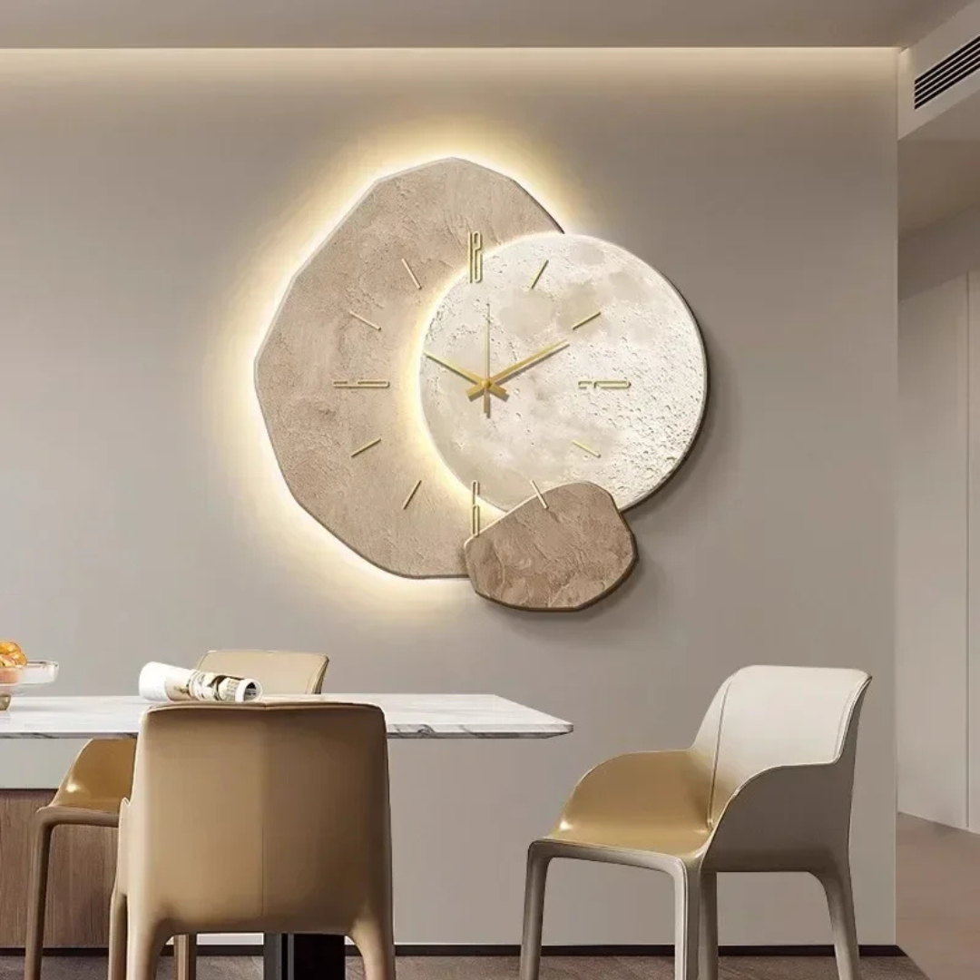 Elegant Wall Clock with Soft LED Accent Lighting