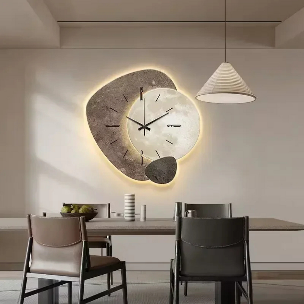 Elegant Wall Clock with Soft LED Accent Lighting