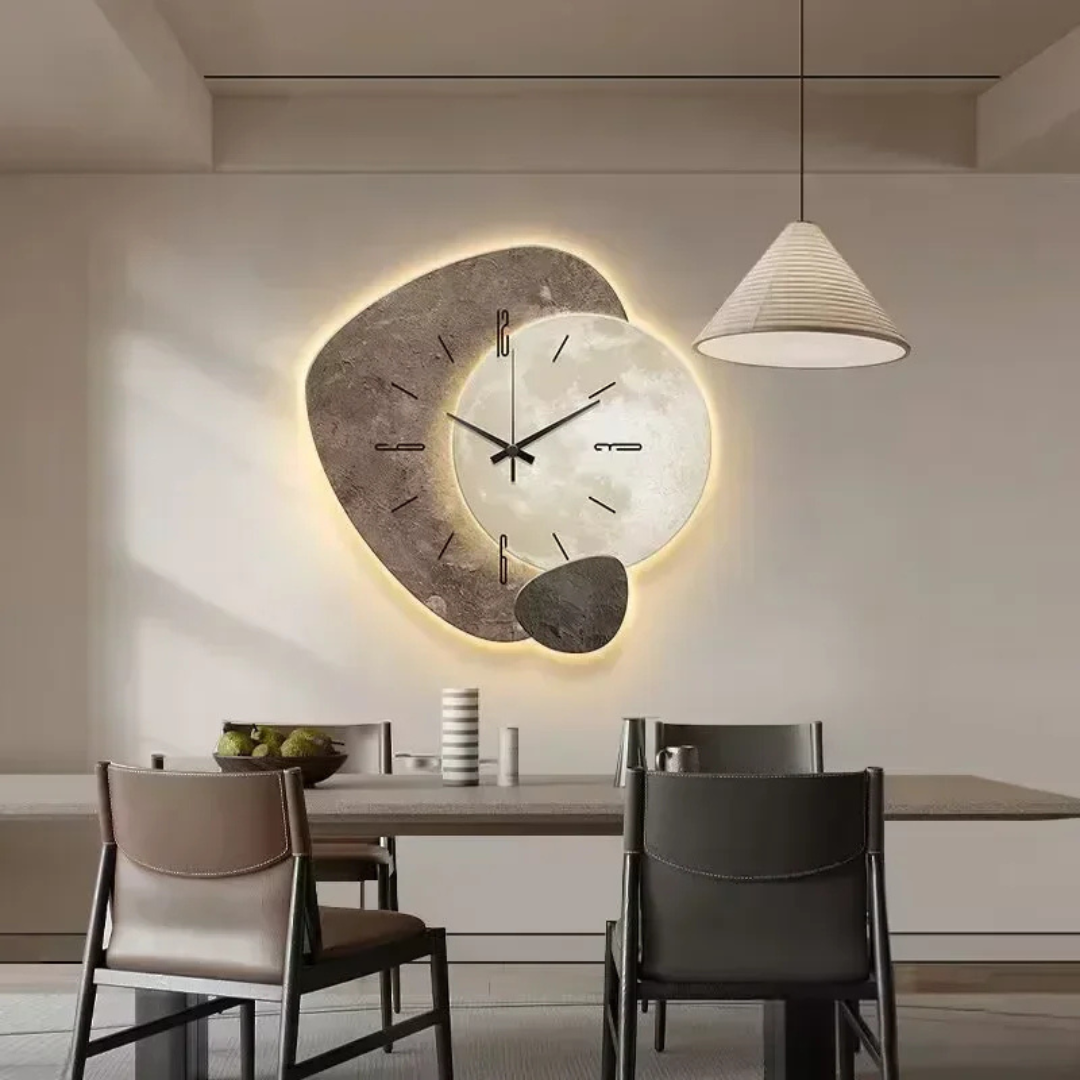 Elegant Wall Clock with Soft LED Accent Lighting