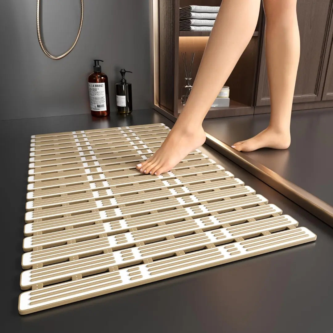 Non Slip Shower Mat – Anti-Mould TPE Bath Mat with Suction Cups