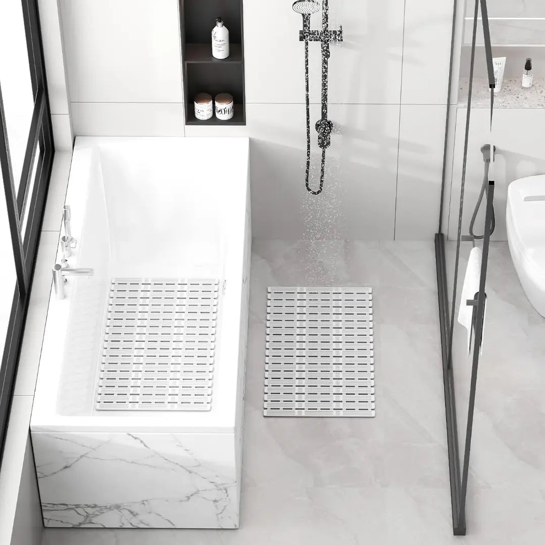 Non Slip Shower Mat – Anti-Mould TPE Bath Mat with Suction Cups