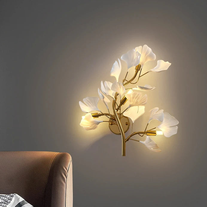 Nordic Minimalist Flower Branch Wall Lights – Elegant Lighting for Hallway