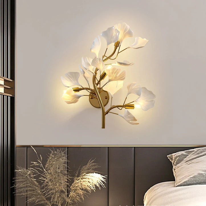 Nordic Minimalist Flower Branch Wall Lights – Elegant Lighting for Hallway
