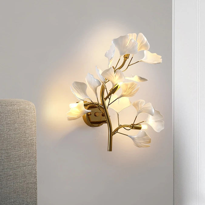Nordic Minimalist Flower Branch Wall Lights – Elegant Lighting for Hallway