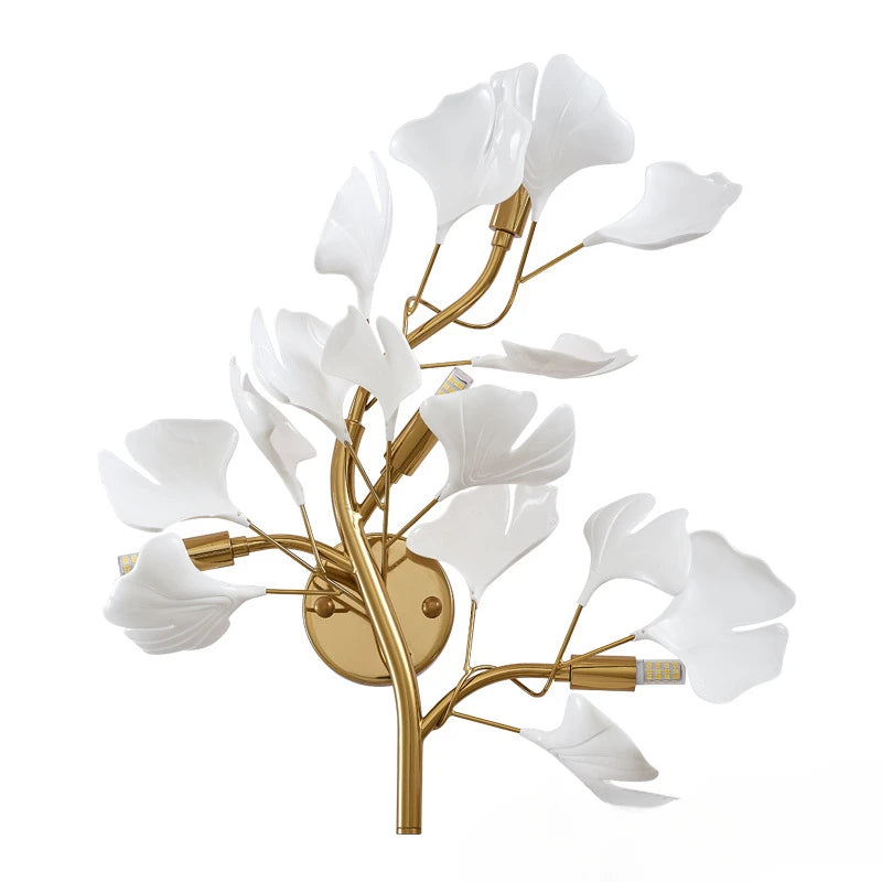 Nordic Minimalist Flower Branch Wall Lights – Elegant Lighting for Hallway