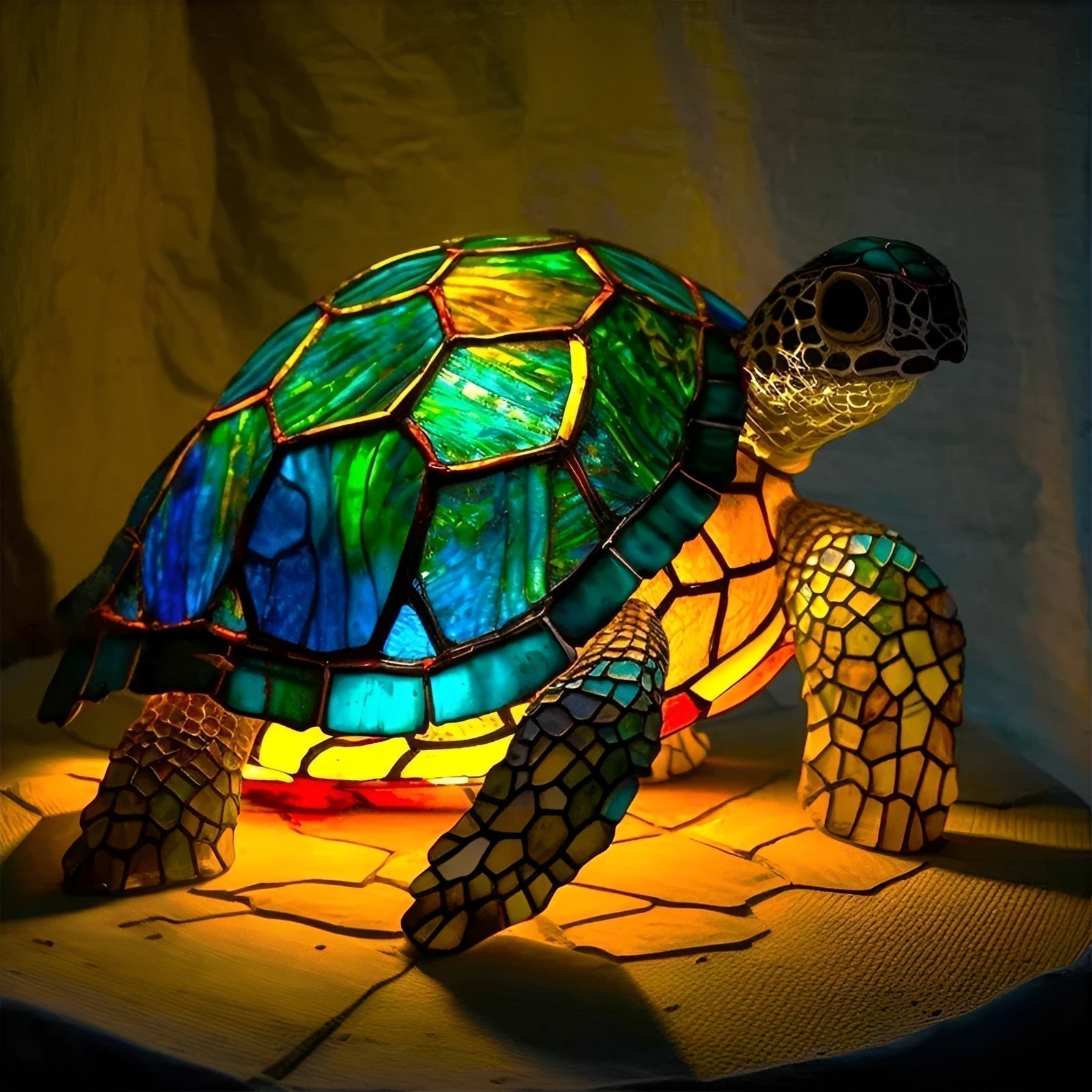 Ocean-Inspired Decorative Lamp – Serene Turtle Design for Zen Spaces