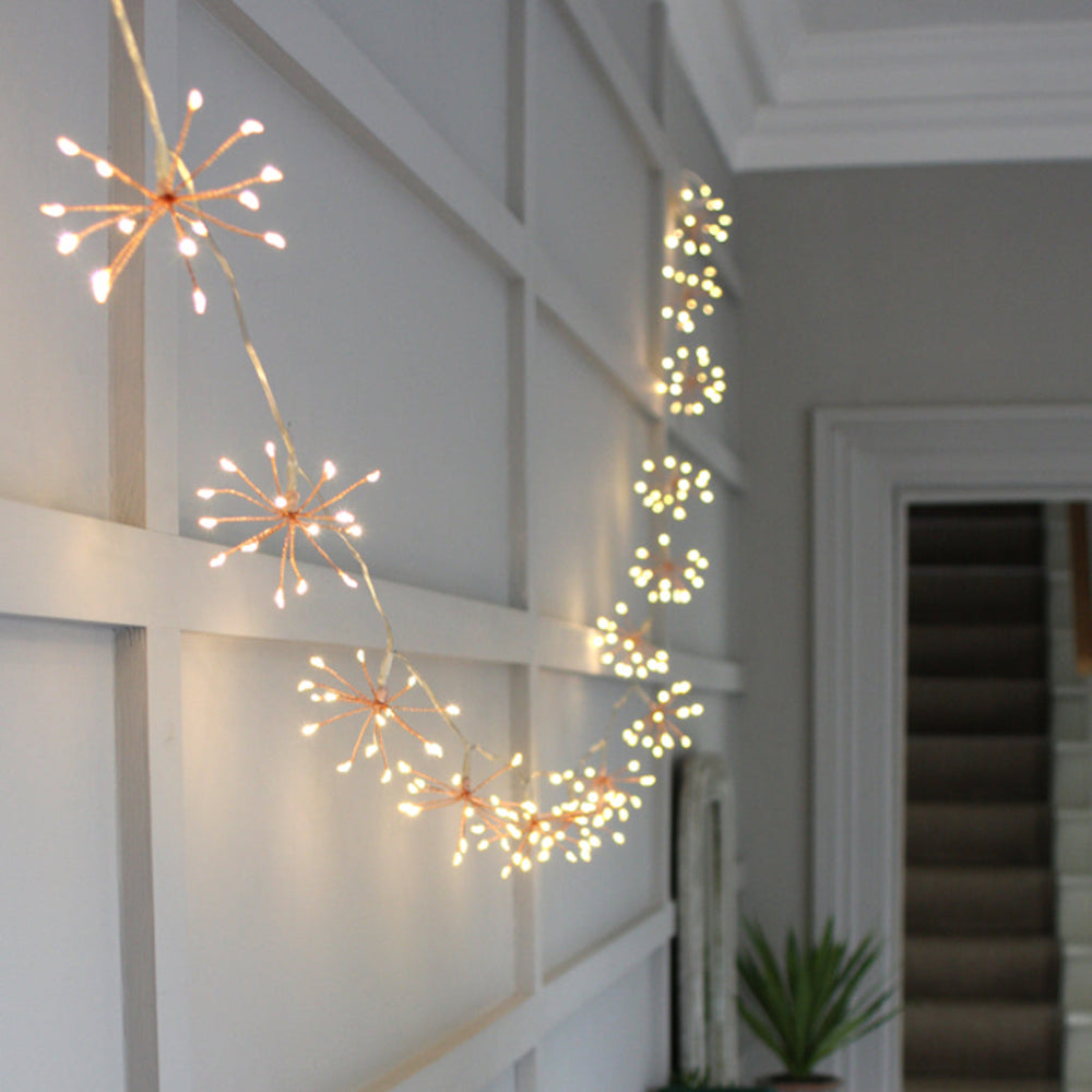 Starburst Copper String Lights – Sparkling Elegance for Any Occasion