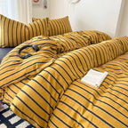 Pink Striped Bedding Set – Cozy Cotton Duvet Covers for Aesthetic Bedrooms