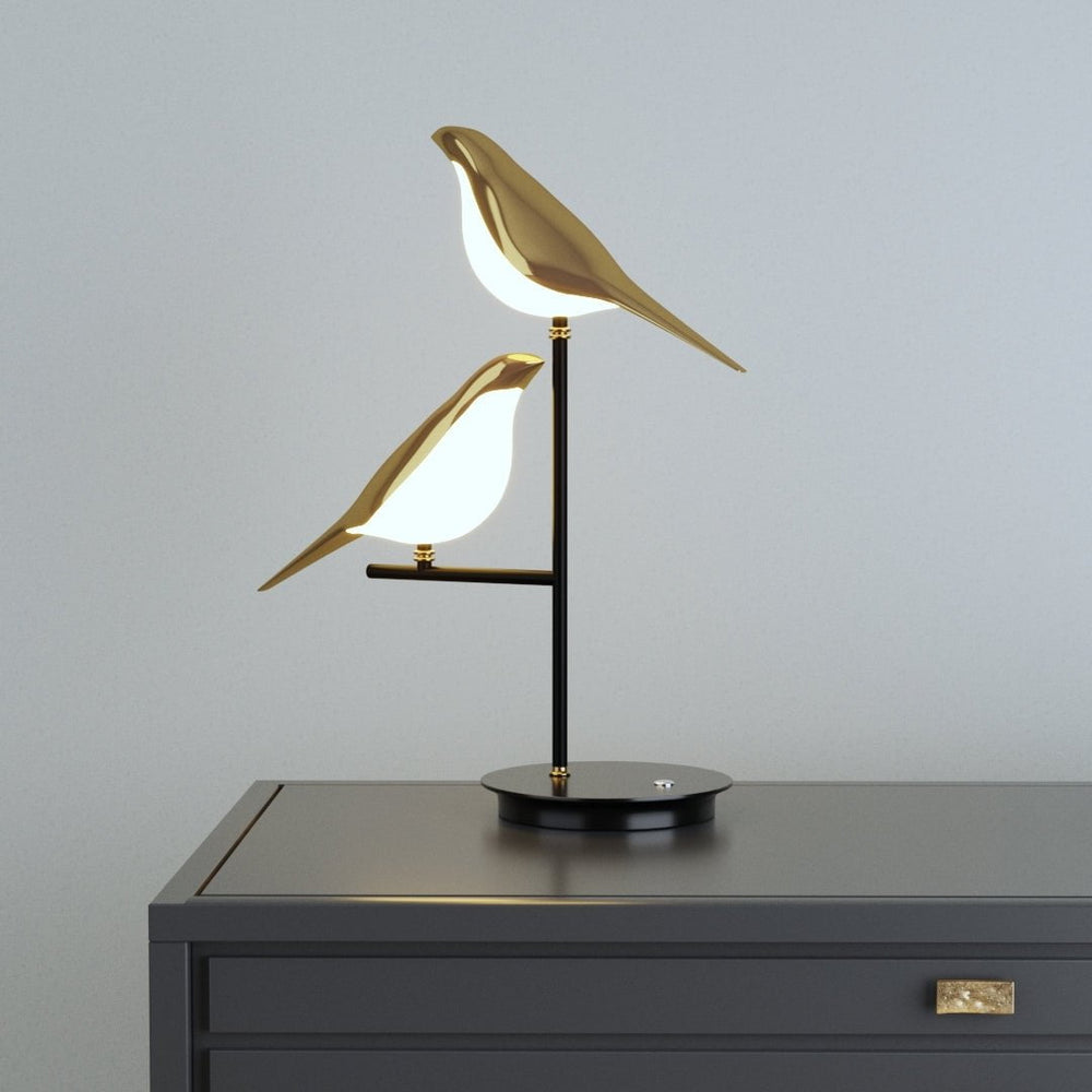 Stylish LED Table Lamp – Postmodern Elegance with a Golden Touch