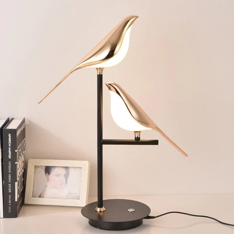 Stylish LED Table Lamp – Postmodern Elegance with a Golden Touch