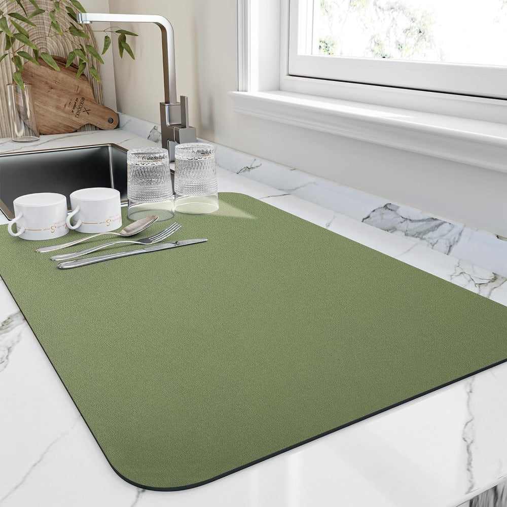 Quick-Dry Kitchen Draining Mat – Super Absorbent & Practical