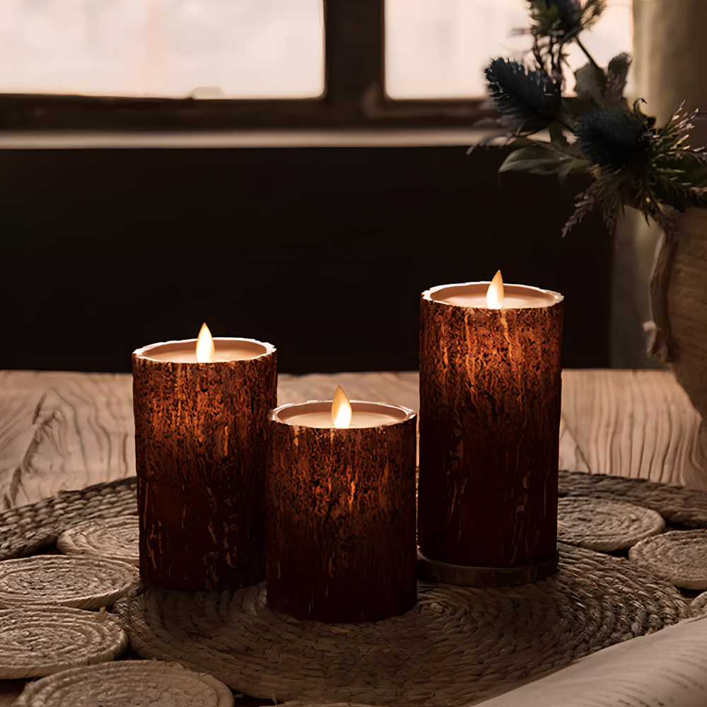 Flameless Block Candles – Elegant Ambiance Without the Flame