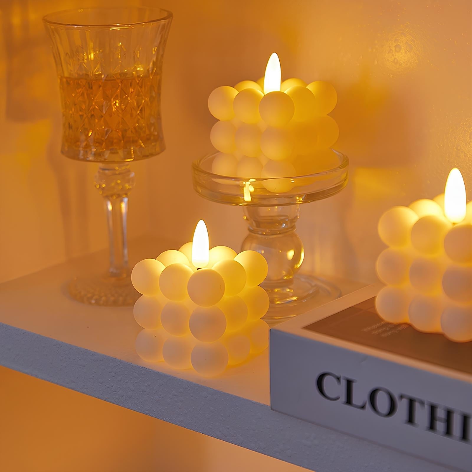 Flameless Block Candles – Elegant Ambiance Without the Flame