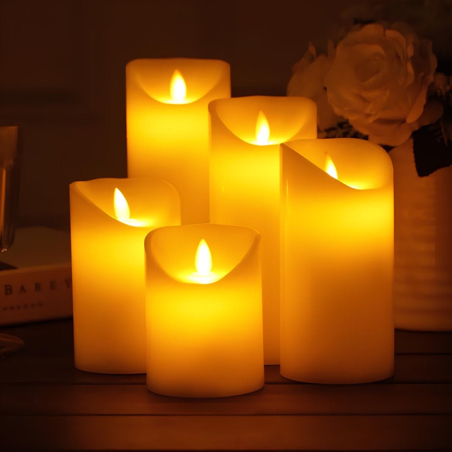 Flameless Block Candles – Elegant Ambiance Without the Flame