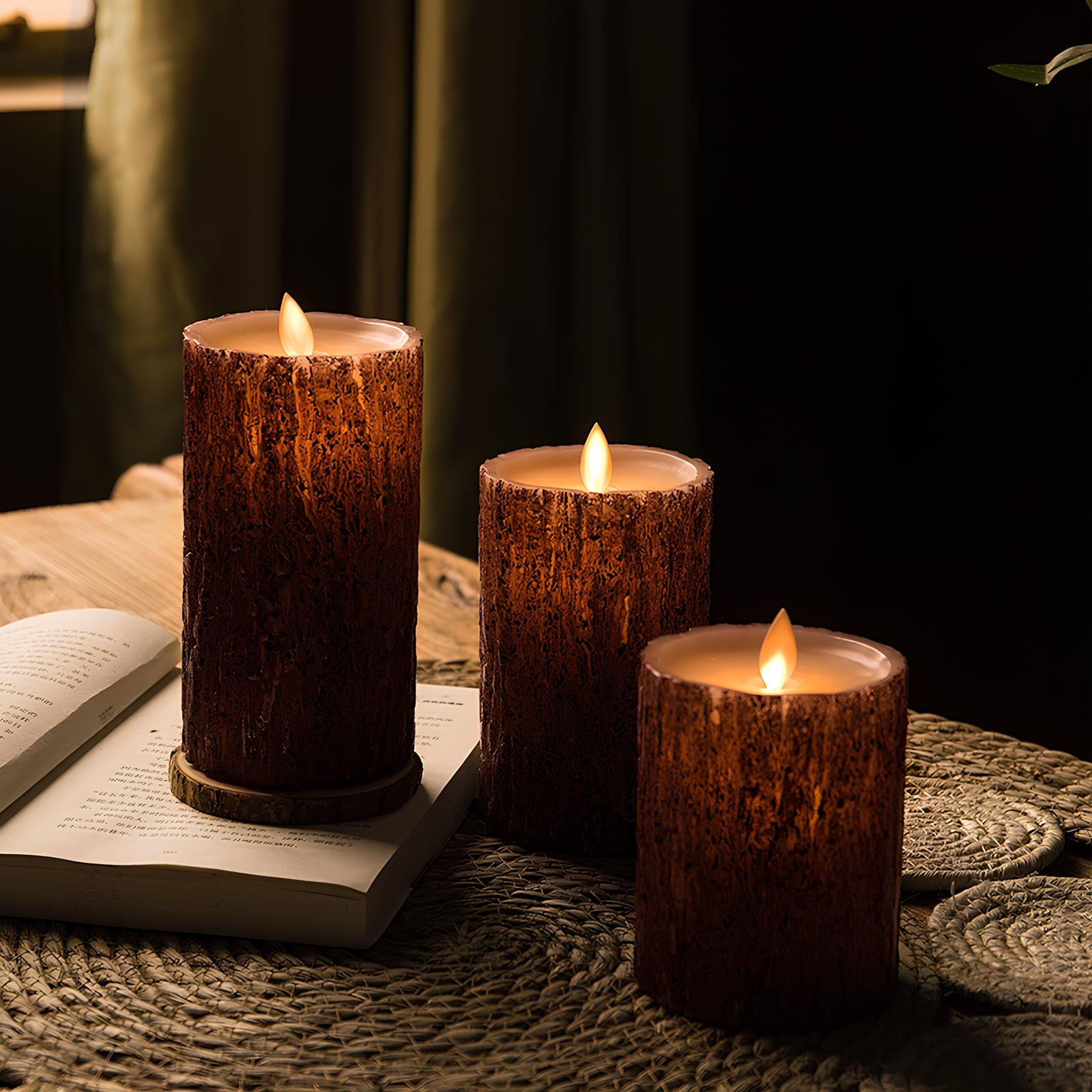 Flameless Block Candles – Elegant Ambiance Without the Flame