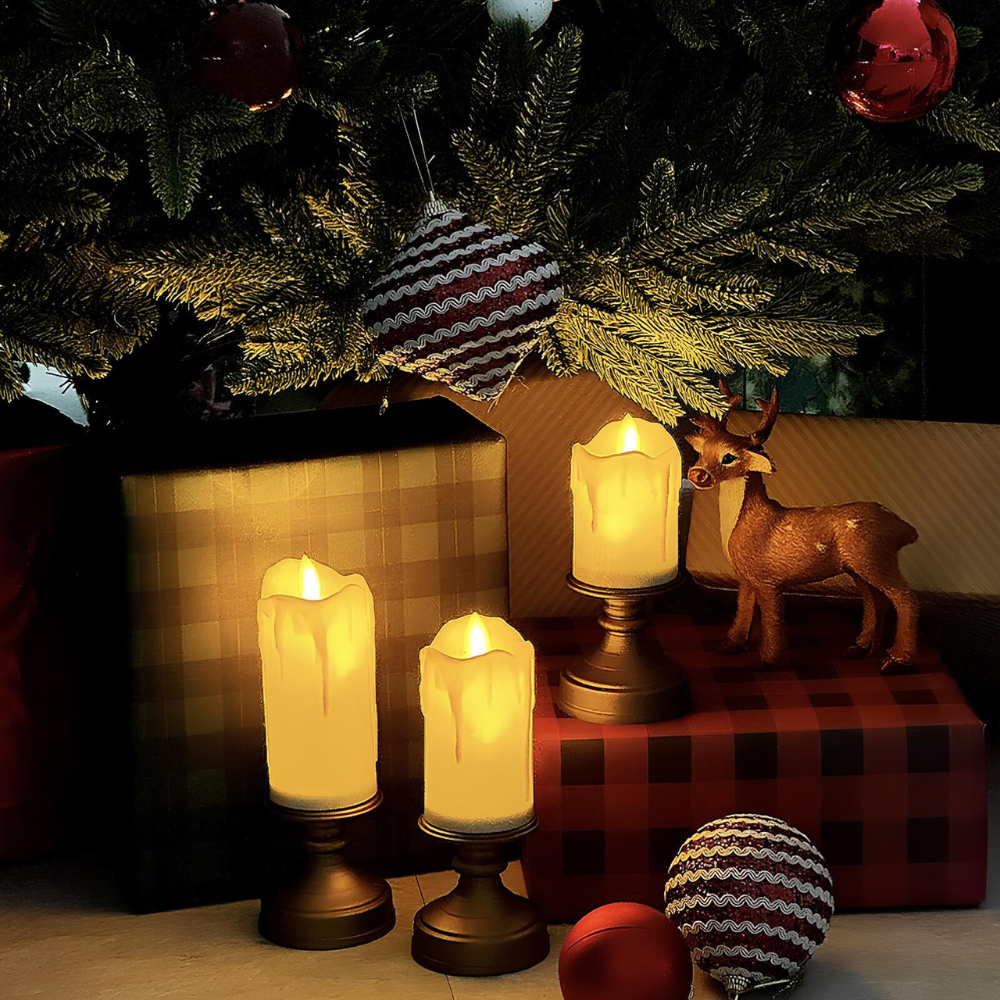 Flameless Block Candles – Elegant Ambiance Without the Flame