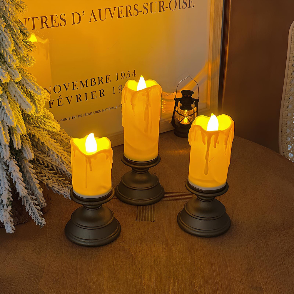Flameless Block Candles – Elegant Ambiance Without the Flame