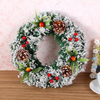 Snow-Kissed Christmas Wreath – Festive Flocked Decoration
