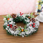Snow-Kissed Christmas Wreath – Festive Flocked Decoration