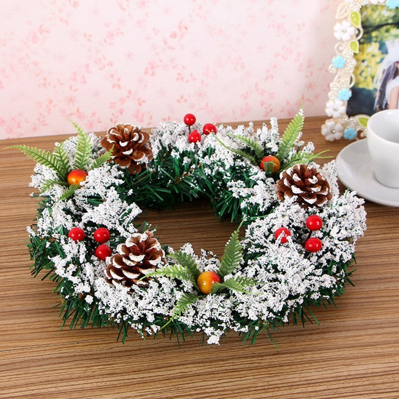 Snow-Kissed Christmas Wreath – Festive Flocked Decoration