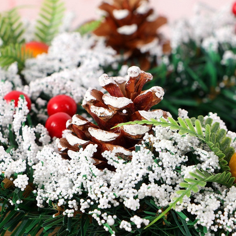 Snow-Kissed Christmas Wreath – Festive Flocked Decoration