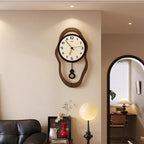 Retro Modern Wall Clock with Timber Finish – Stylish Home Decor