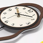 Retro Modern Wall Clock with Timber Finish – Stylish Home Decor