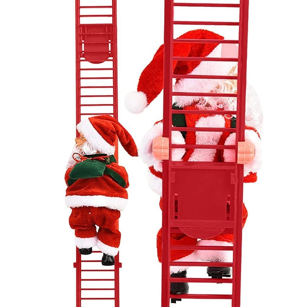 Climbing Santa Musical Ladder – Festive Christmas Decoration