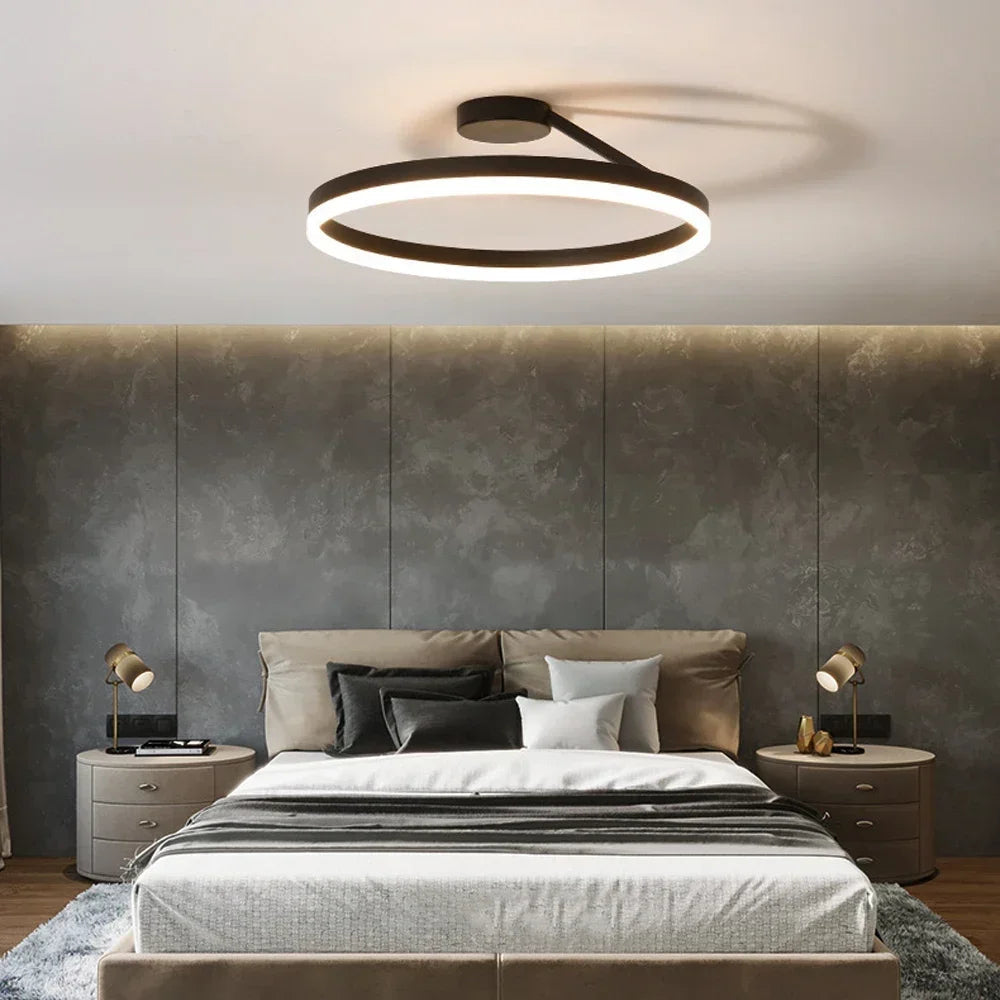 Scandinavian LED Flush Mount Ceiling Light – Minimalist Design for Bedrooms 2