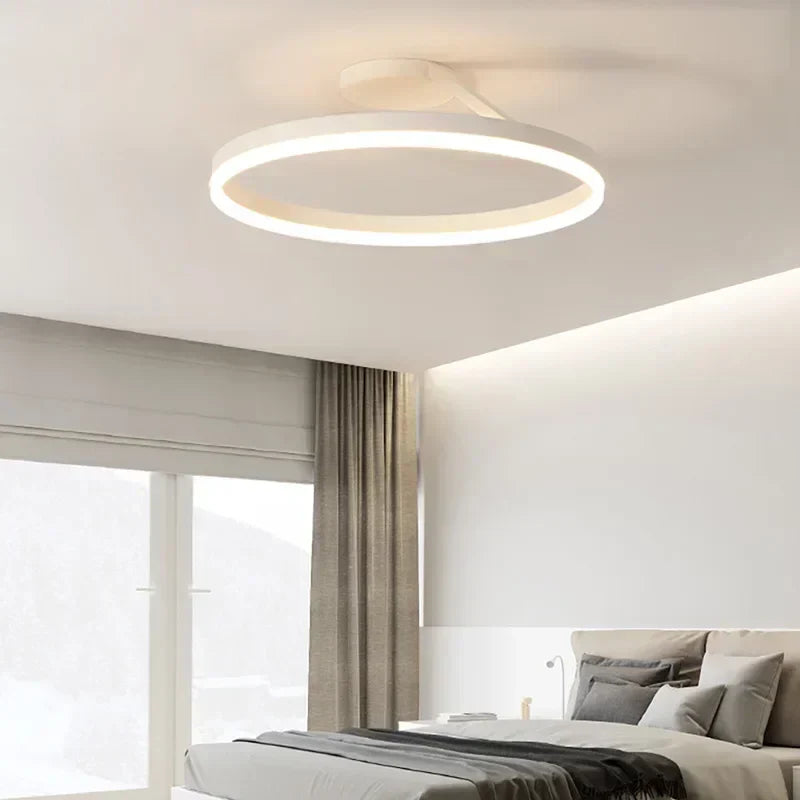 Scandinavian LED Flush Mount Ceiling Light – Minimalist Design for Bedrooms 4