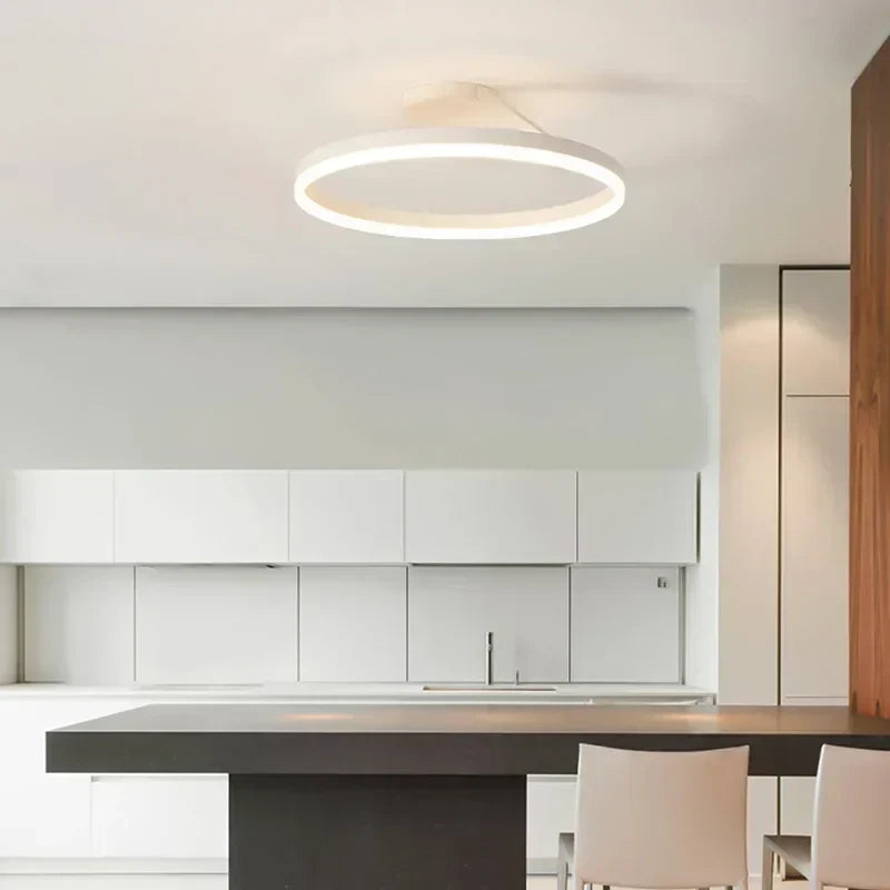 Scandinavian LED Flush Mount Ceiling Light – Minimalist Design for Bedrooms 6