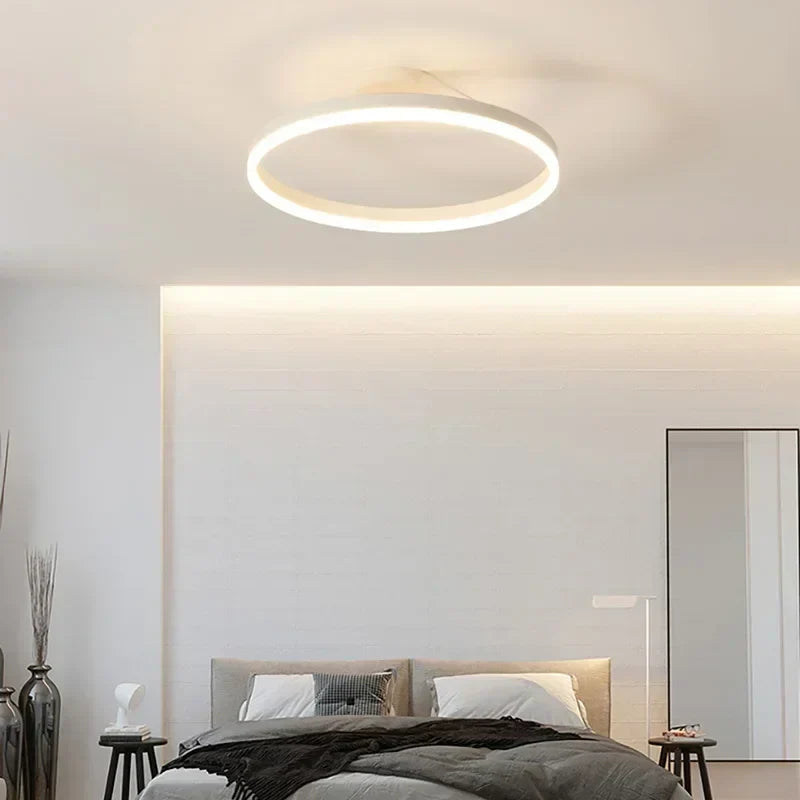 Scandinavian LED Flush Mount Ceiling Light – Minimalist Design for Bedrooms 7