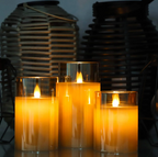 Flameless Candle 3-Piece Set – A Tranquil Glow Without the Flame