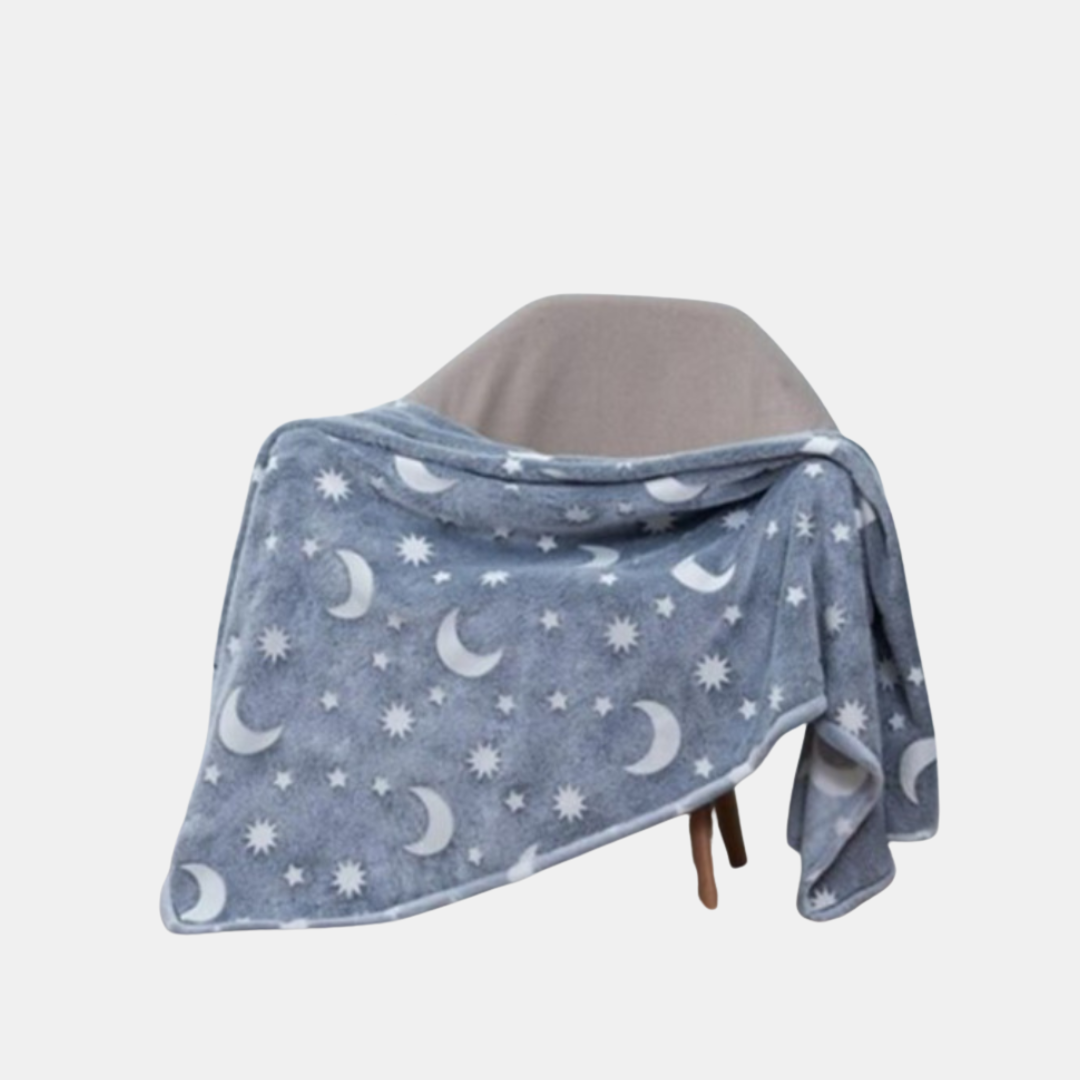 Shimmering Star Ceiling Blanket – Glow-in-the-Dark Fleece